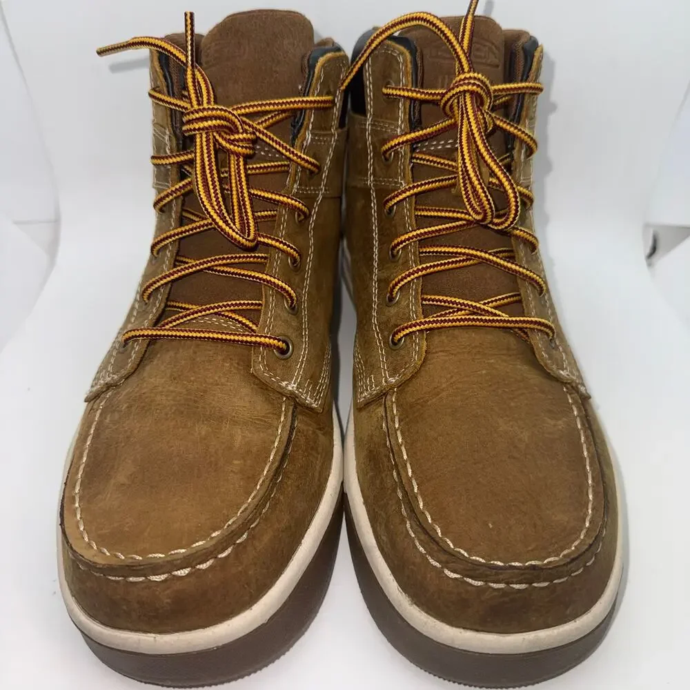 KEEN Gibson Waterproof Work Boot Men's US 11D Belgian Mid Top Lace Up Soft Toe